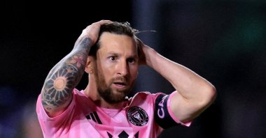 Inter Miami Lionel Messi reacts against New York City FC during the second half at Chase Stadium, Fort Lauderdale, U.S., Feb 22, 2025. (Reuters Photo)