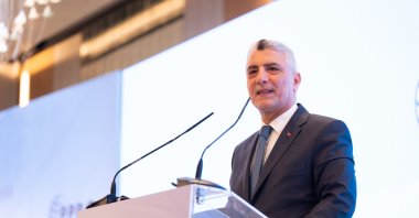 Trade Minister Ömer Bolat speaks at a conference in Istanbul, Feb. 25, 2025. (AA Photo)