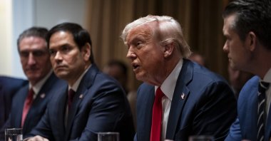U.S. President Donald Trump speaks during a cabinet meeting at the White House in Washington, D.C., U.S., Feb. 26, 2025. (EPA Photo)
