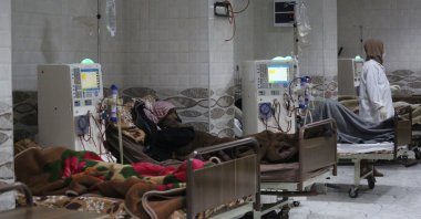 Patients receive medical treatment at a hospital under threat from ongoing PKK/YPG terrorist attacks in Manbij, Aleppo, northwestern Syria, Feb. 27, 2025. (AA Photo)