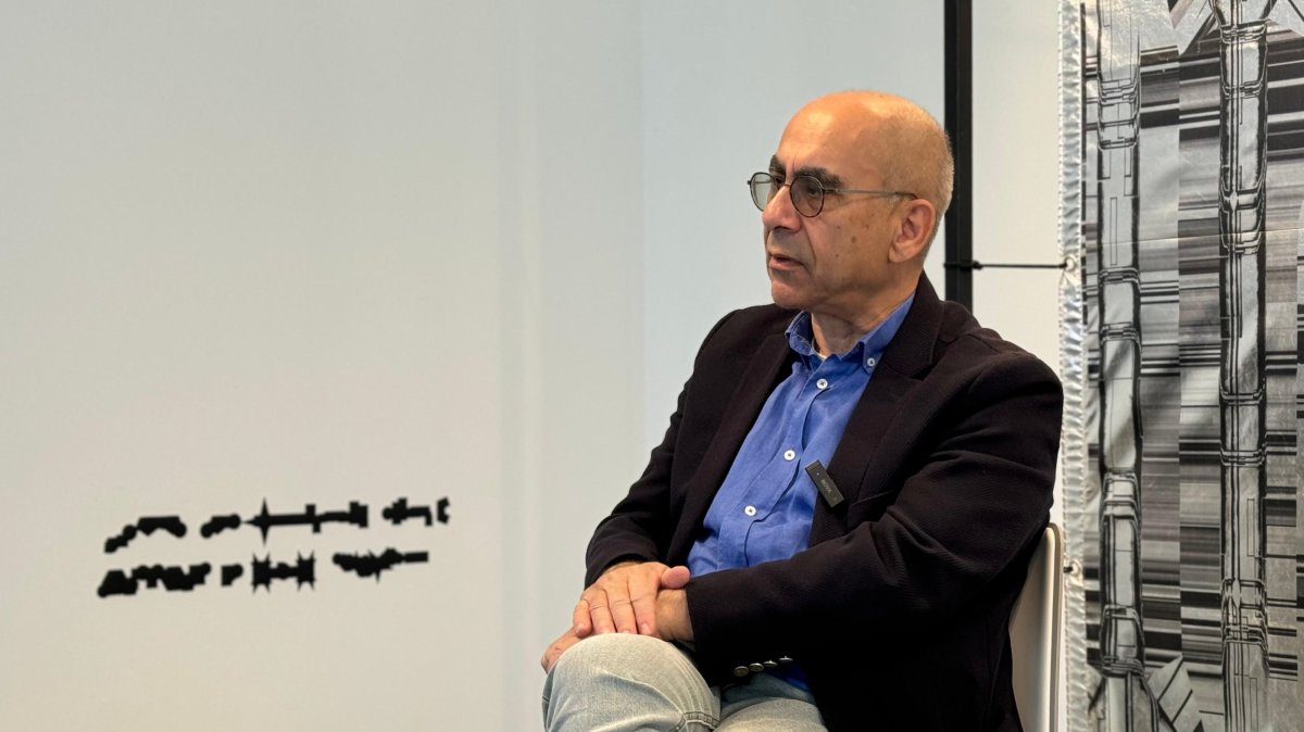 Director and screenwriter Derviş Zaim participates in a lecture at YUNT center in Sultanbeyli, Istanbul, Türkiye, March 2, 2025. (AA Photo)
