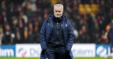 Fenerbahçe coach Jose Mourinho is seen before a Süper Lig match against Galatasaray, Istanbul, Türkiye, Feb. 24, 2025. (AA Photo)
