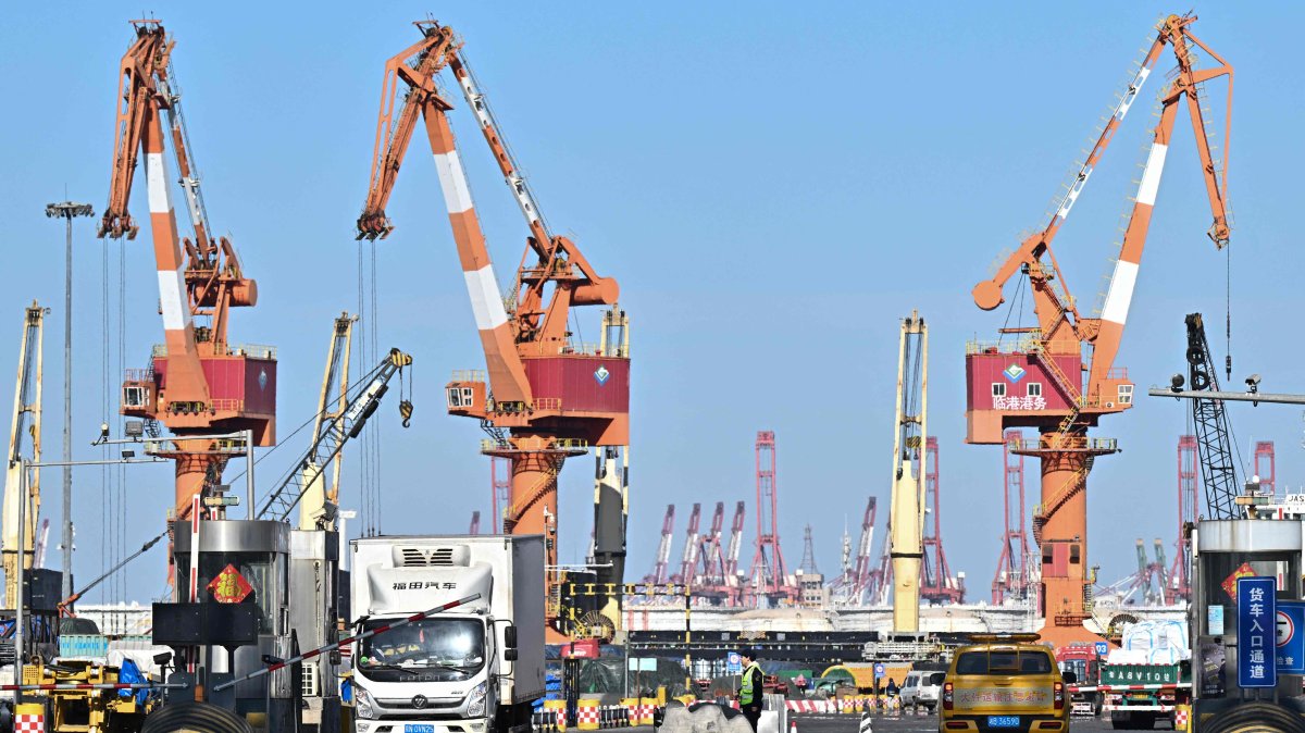 A view of Liangang Dagu port is seen at the Binhai economic area in the municipality of Tianjin, China, Feb. 5, 2025. (AFP Photo)