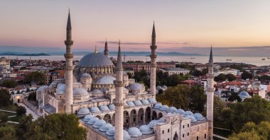 An aerial view of the Süleymaniye Mosque, built by Mimar Sinan, Istanbul, Türkiye. (Shutterstock Photo)