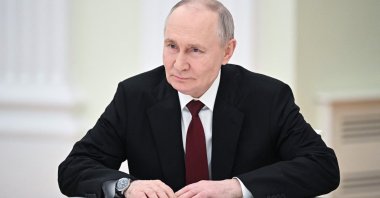 Russia&#039;s President Vladimir Putin meets with a member of North Korea&#039;s Workers&#039; Party (WPK) at the Kremlin, Moscow, Russia, Feb. 27, 2025. (AFP Photo)