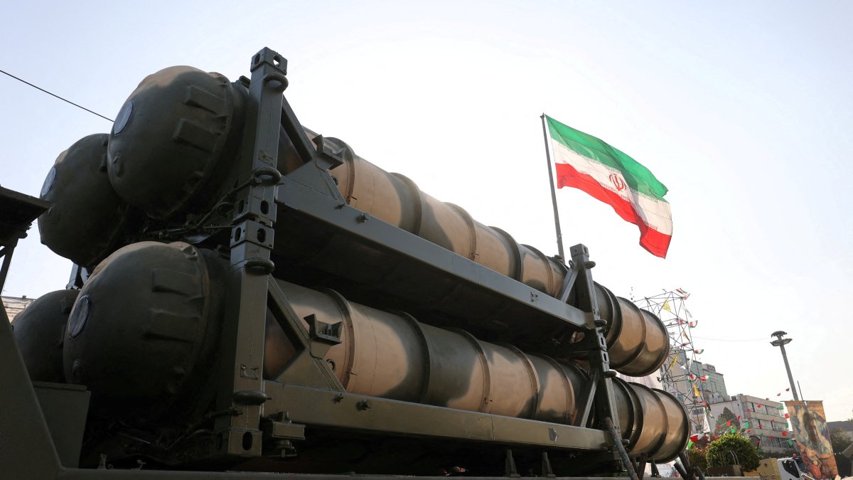 The Russian-made S-300 missile system is displayed during Iranian defense week in a street in Tehran, Iran, Sept. 24, 2024. (Reuters Photo)