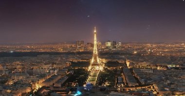 An aerial view of the city Paris, France. (Shutterstock Photo)