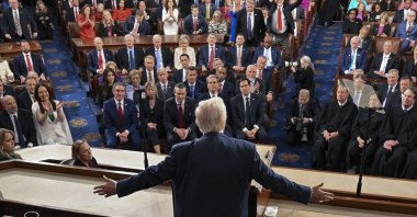 U.S. President Donald Trump addresses a joint session of the Congress at the Capitol in Washington, D.C., U.S., March 4, 2025. (EPA Photo)