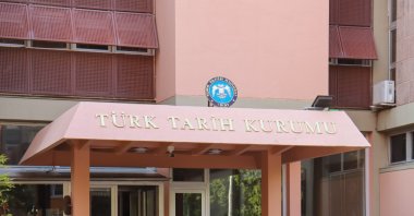 The Turk Tarih Kurumu building was founded on April 15, 1931, by Mustafa Kemal Atatürk in Ankara, Türkiye, May 23, 2024. (shutterstock photo)