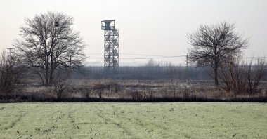 A border fence is seen in western Edirne province, Türkiye in this undated photo (DHA Photo)