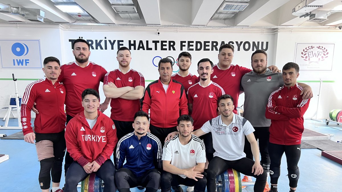 Türkiye’s national team members pose for a photo at the Türkiye Olympic Preparation Center (TOHM), Ankara, Türkiye, March 7, 2025. (AA Photo)