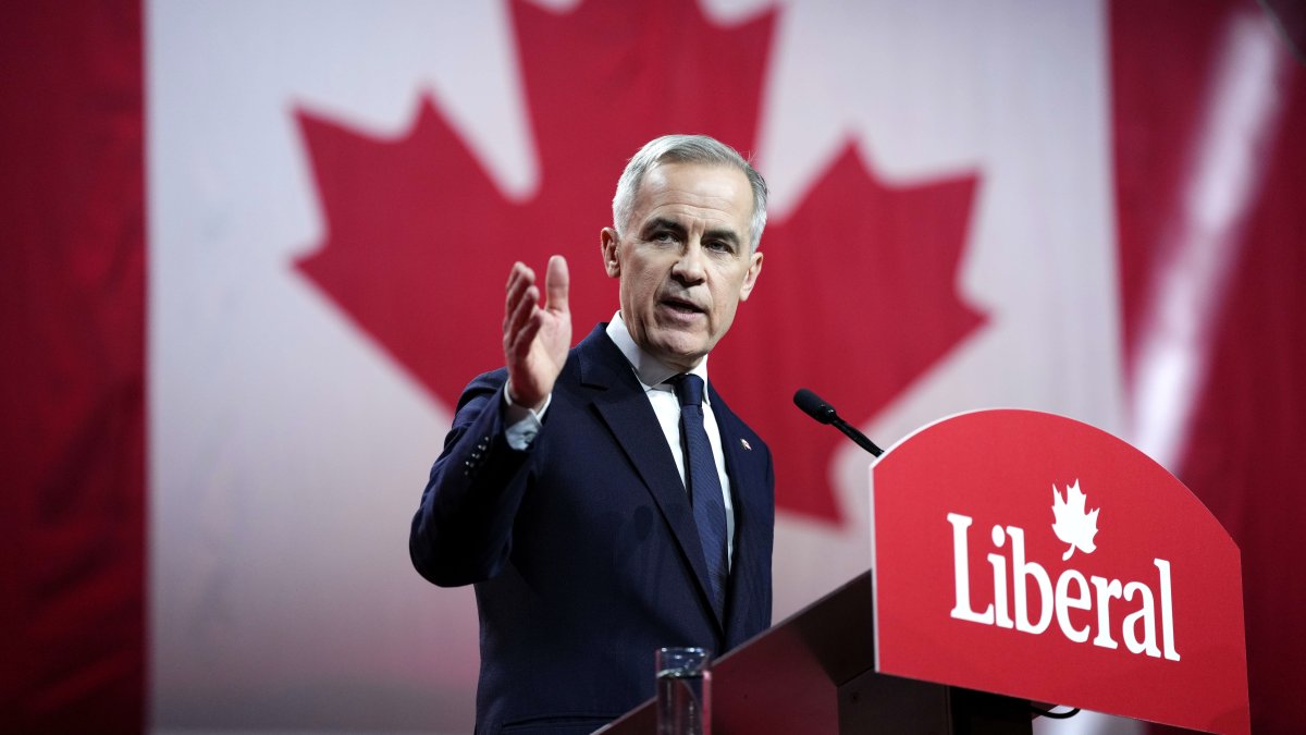 Mark Carney, leader of the Liberal Party of Canada, speaks after being announced the winner at the Liberal Leadership Event, Ottawa, Ontario, Canada, March 9, 2025. (AP Photo)