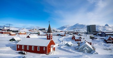 The Nuuk Cathedral or Church of Our Saviour, Nuuk, Greenland, March 4, 2025. (AFP Photo)