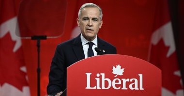 Mark Carney speaks at a Liberal Party event in Ottawa, Canada, March 9, 2025. (AA Photo)