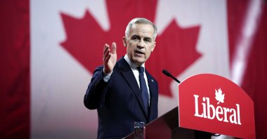 Mark Carney, leader of the Liberal Party of Canada, speaks after being announced the winner at the Liberal Leadership Event, Ottawa, Ontario, Canada, March 9, 2025. (AP Photo)