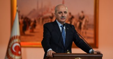 Parliament Speaker Numan Kurtulmuş is seen at an iftar dinner with representatives of NGOs, Ankara, Türkiye, March 6, 2025 (AA Photo)