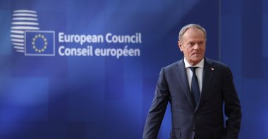 Polish Prime Minister Donald Tusk arrives at a European Council meeting, Brussels, Belgium, March 6, 2025. (EPA Photo)
