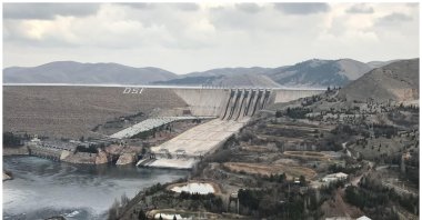 A view of Keban Dam and hydroelectric power plant in the eastern province of Elazığ, Türkiye, Jan. 25, 2021. (AA Photo)