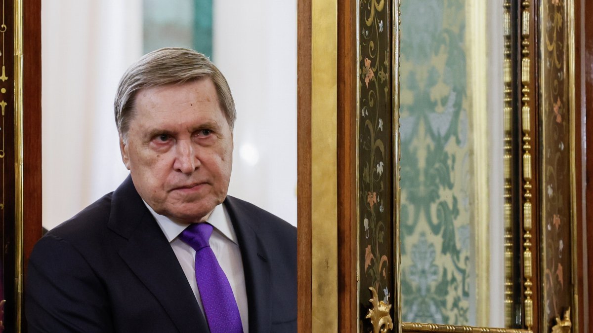 Russian presidential aide Yuri Ushakov looks on during a meeting of Russian President Vladimir Putin and Belarusian President Alexander Lukashenko (both not pictured) at the Kremlin in Moscow, Russia, March 13, 2025. (EPA Photo)