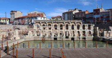 A general view of the 2,000-year-old Roman bath located in Sarıkaya, a district of Yozgat, Türkiye, March 8, 2025. (AA Photo)