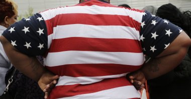 An overweight person is seen in New York, May 8, 2014. (AP File Photo)