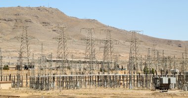 A view shows electricity pylons in Kiswah, Damascus suburbs, Syria, Sept. 8, 2021. (Reuters File Photo)