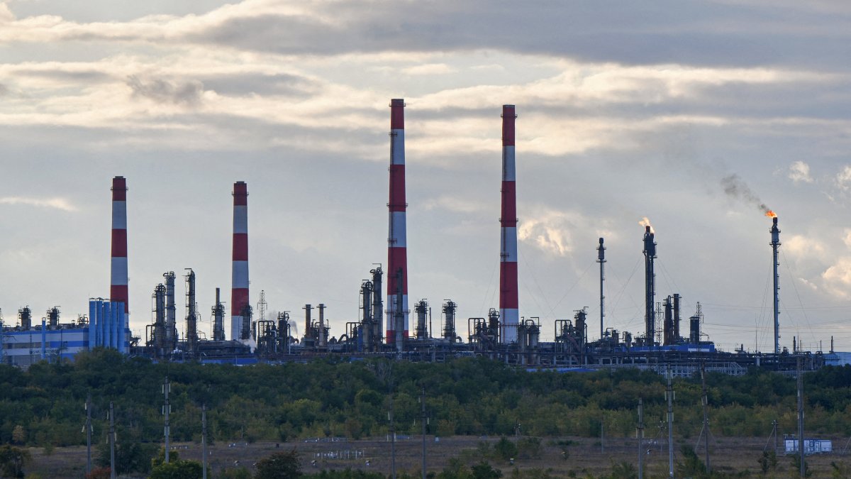 A view shows the Orenburg gas processing plant of Gazprom, Orenburg Region, Russia, Sept. 1, 2023. (Reuters Photo)