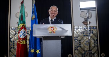 Portuguese President Marcelo Rebelo de Sousa announces the date for the country&#039;s third general election in just over three years, following Parliament&#039;s rejection of a government motion of confidence, Lisbon, Portugal, March 13, 2025. (EPA Photo)