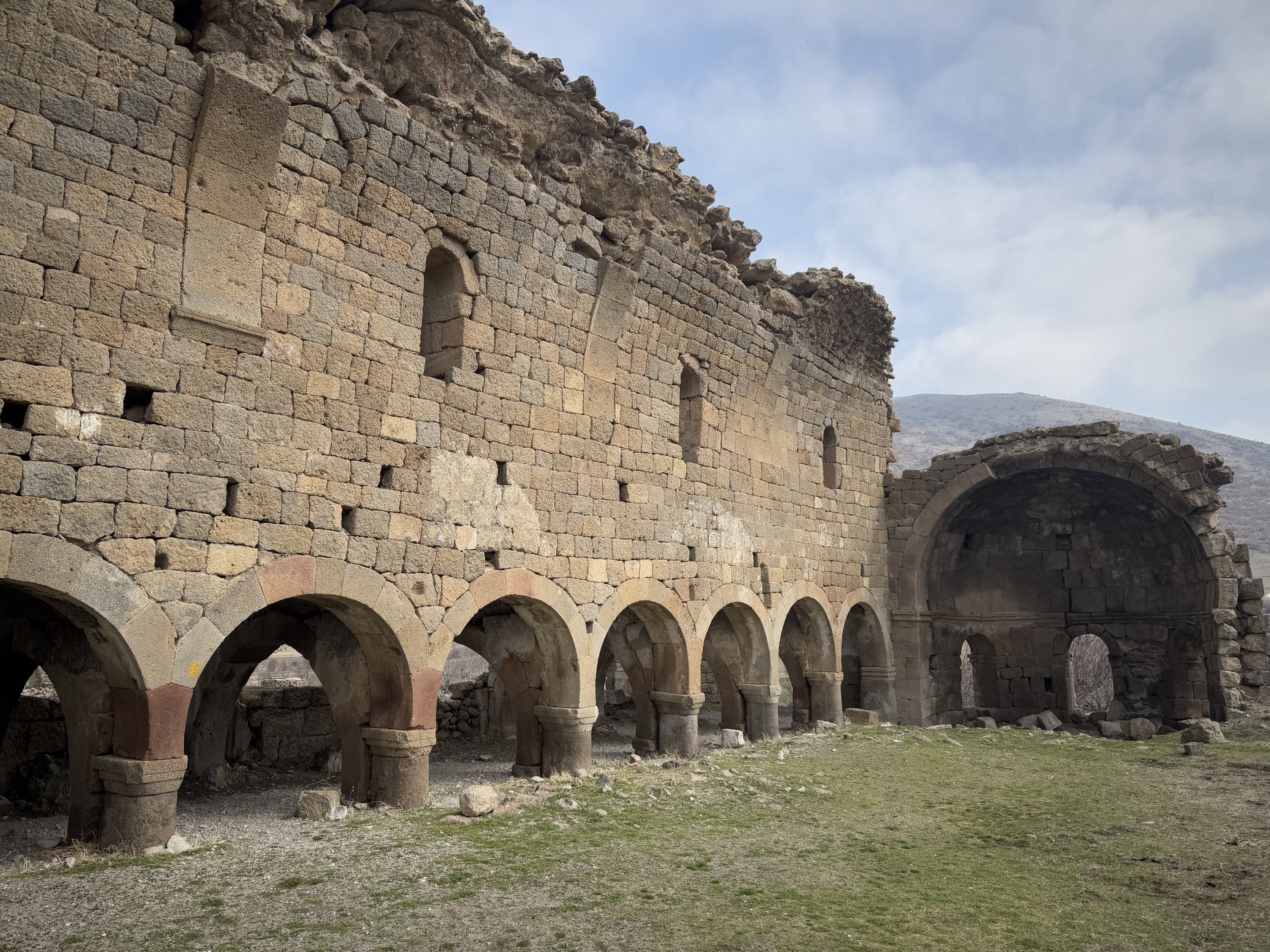 A view shows an ancient structure believed to have been used as a marketplace in Karaman, central Türkiye, March 15, 2025. (AA Photo)
