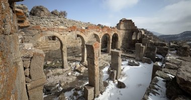 A view shows a historical site discovered in Karaman, central Türkiye, March 15, 2025. (AA Photo)