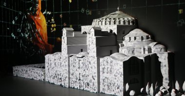 A 3D version of the historic Hagia Sophia Grand Mosque is on display at the Hagia Sophia History and Experience Museum, Istanbul, Türkiye, from March 15, 2025. (AA Photo)