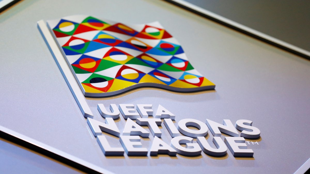 General view of the UEFA Nations League logo at the UEFA headquarters, Lausanne, Switzerland, Jan. 24, 2018. (Reuters Photo)