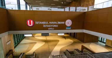 The entrance of the Istanbul Airport metro station, Istanbul, Türkiye Jan. 23, 2023. (Shutterstock Photo) 