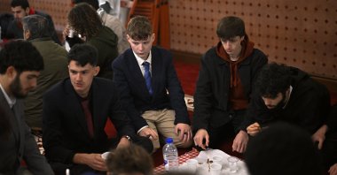 The Muslim community of Granada gathers for iftar at Ulu Mosque, Granada, Spain, March 14, 2025. (AA Photo)