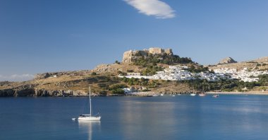 A picturesque village on the east coast of the Greek island of Rhodes, Jan. 9, 2015. (Getty Images Photo)