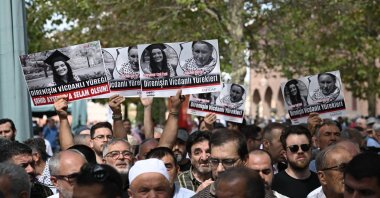 People protest the killing of Turkish American activist Ayşenur Ezgi Eygi at a rally, Ankara, Türkiye, Sept. 13, 2024. (AA Photo)