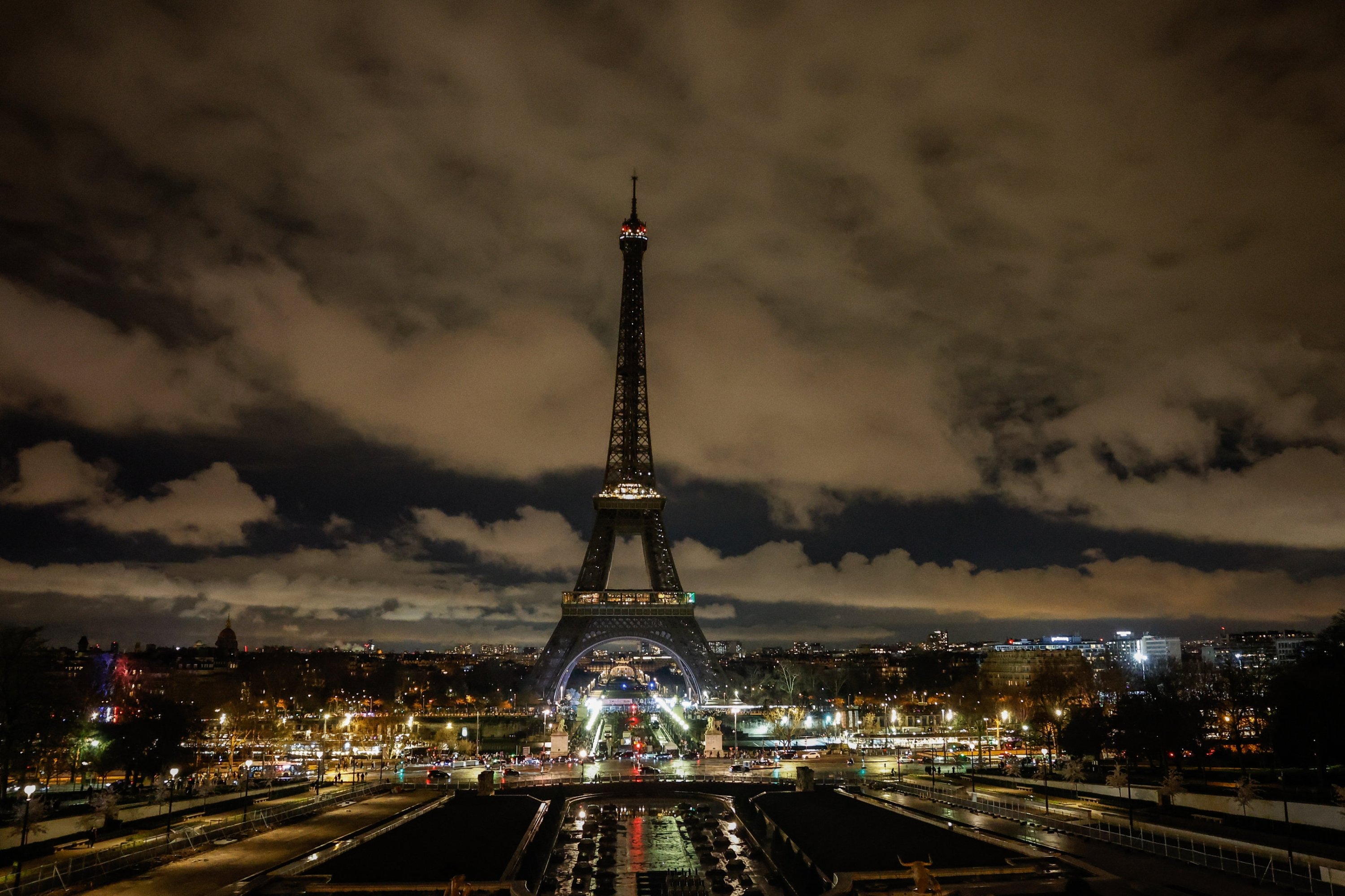 The Eiffel Tower's lights remain switched off to mark Earth Hour 2025, Paris, France, March 22, 2025. (EPA Photo)
