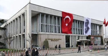 A view of the Istanbul municipality building, Istanbul, Türkiye, March 19, 2025. (EPA Photo)