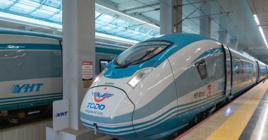 A high-speed train running extra services for Ramadan Bayram, Ankara, Türkiye. (Shutterstock Photo)