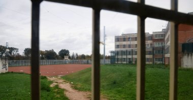 A courtyard at the Val D&#039;Oise prison in Osny, northern suburban of Paris, France, Nov. 16, 2020. (AP Photo)