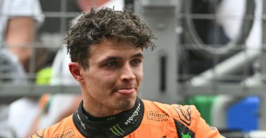 McLaren&#039;s Lando Norris reacts after the Formula One Chinese Grand Prix at the Shanghai International Circuit, Shanghai, China, March 23, 2025. (AFP Photo)