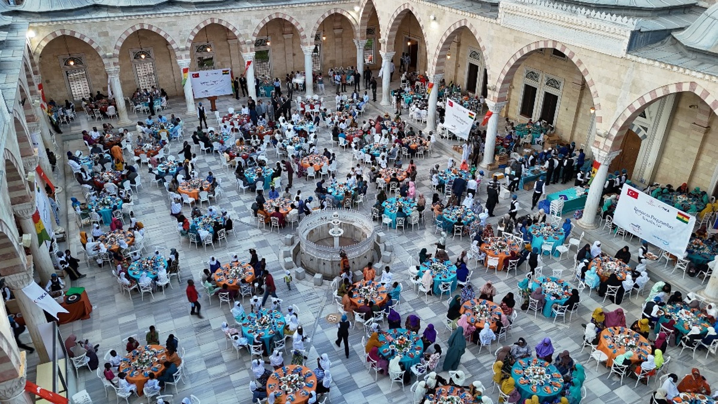 The Turkish Cooperation and Coordination Agency (TIKA) hosts an iftar for orphaned children at Ghana National Mosque, Accra, Ghana, March 25, 2025. (AA Photo)