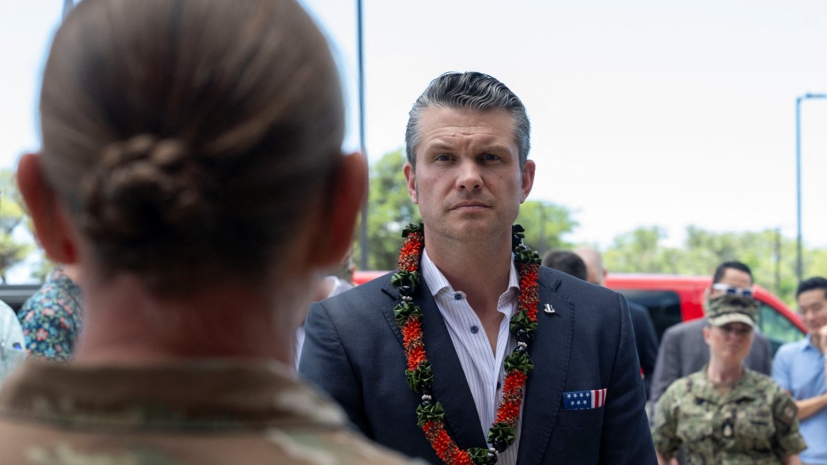U.S. Secretary of Defense Pete Hegseth speaks to U.S. service members in Hawaii, U.S., March 25, 2025. (Reuters Photo)