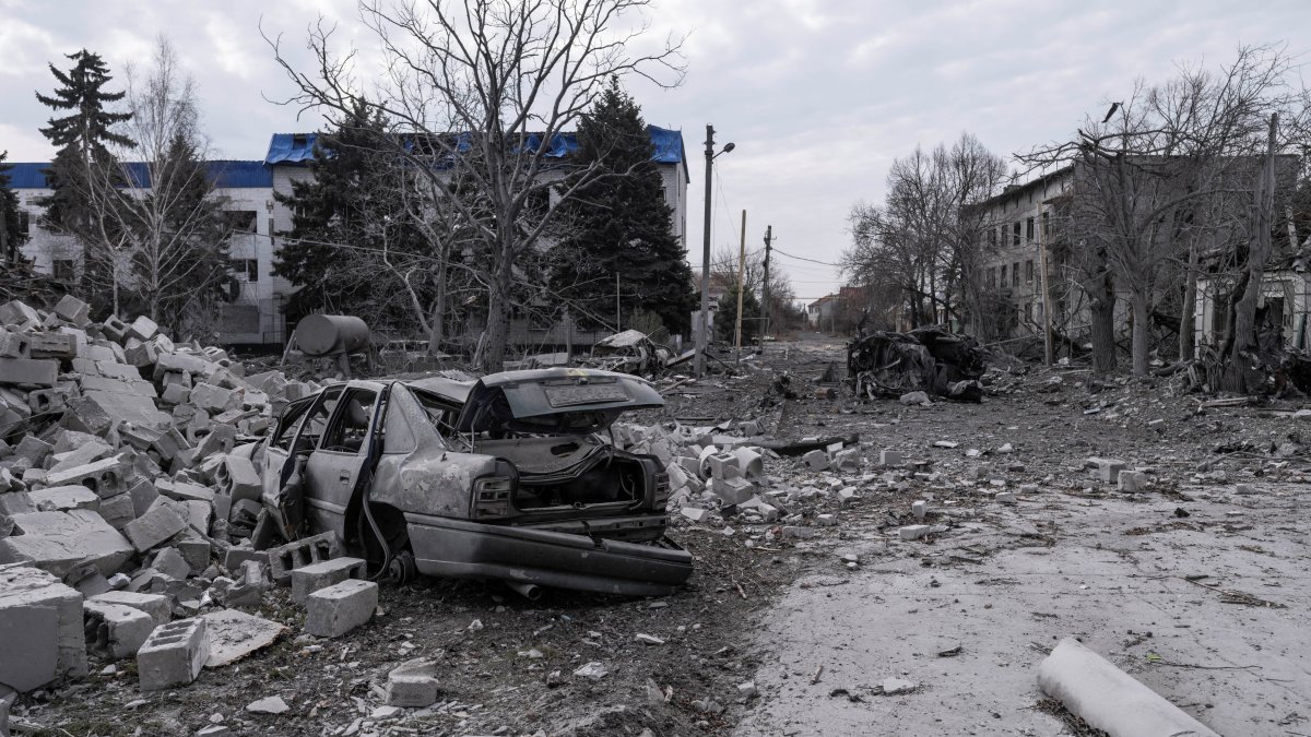 A view shows the frontline city of Pokrovsk, amid Russia&#039;s attack on Ukraine, in Donetsk region, Ukraine, March 25, 2025. (Reuters Photo)