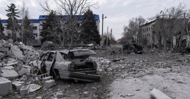 A view shows the frontline city of Pokrovsk, amid Russia&#039;s attack on Ukraine, in Donetsk region, Ukraine, March 25, 2025. (Reuters Photo)