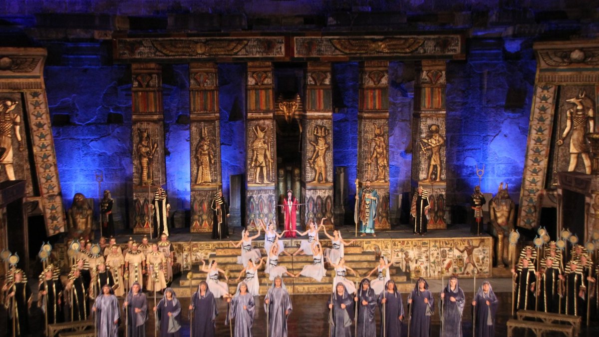 The 31st International Aspendos Opera and Ballet Festival recently offered an &quot;Opera Gala Night&quot; concert that delighted art enthusiasts, Antalya, Türkiye, Sept. 14, 2024. (AA Photo)