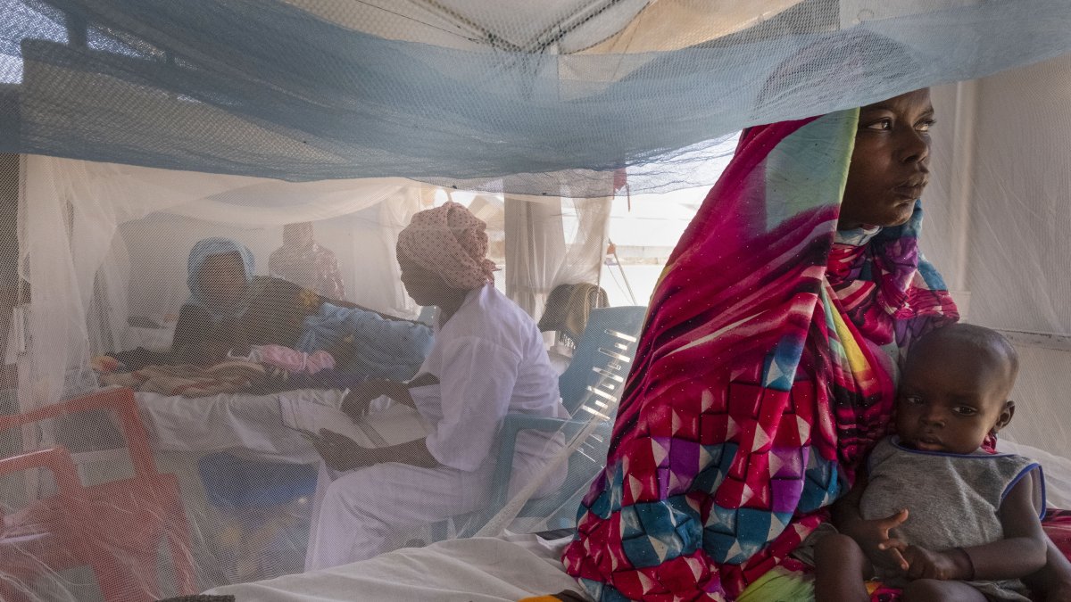 Sudanese Children suffering from malnutrition are treated at an MSF clinic in Metche Camp, Chad, April 6, 2024. (AP Photo)