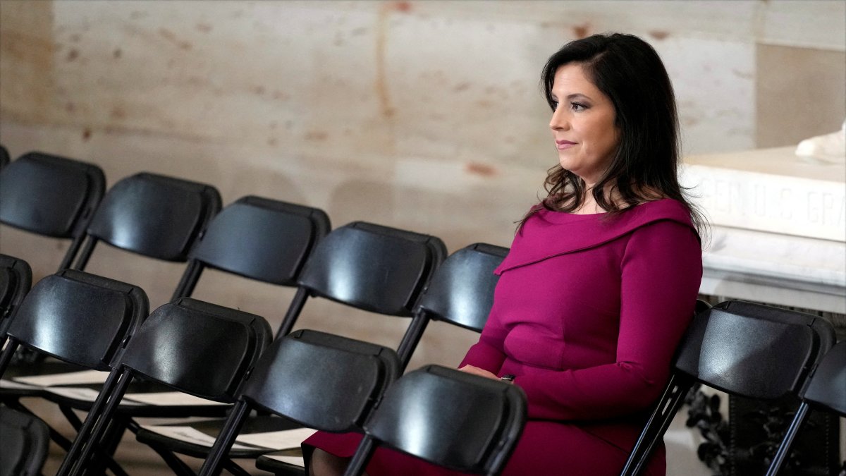 Rep. Elise Stefanik, R-N.Y., arrives for the 60th Presidential Inauguration in the Rotunda of the U.S. Capitol in Washington, Jan. 20, 2025. (Reuters Photo)