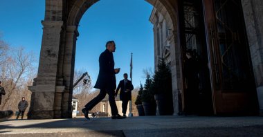 Canadian Prime Minister Mark Carney calls for a snap election after speaking with Mary Simon, the governor general of Canada, Ottawa, Canada, March 23, 2025. (AFP Photo)