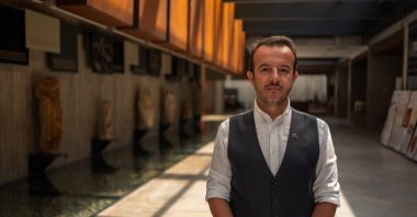 Troy Museum Director Rıdvan Gölcük shares some insights about &quot;HisTroy,&quot; Çanakkale, Türkiye, March 26, 2025. (AA Photo)